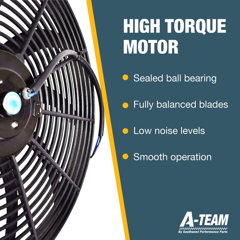 A-Team Performance 16-Inch Electric Radiator Fan Kit - 12V Reversible Push & Pull 3000 CFM Radiator Fan - Model 130031 & Universal Compatibility - Image 3